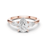 Pear-Cut Trilogy Diamond Engagement Ring - Image 2