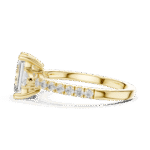 Emerald Cut Lab-Grown Diamond Ring with Trillion Side Stones - Image 8