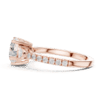 Romantic Heart Cut Lab-Created Diamond Ring with Pavé Band - Image 9