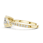 Romantic Heart Cut Lab-Created Diamond Ring with Pavé Band - Image 8