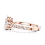 Elegant Pear-Cut Lab-Grown Diamond Ring with Pavé Band and Side Stones - Image 9