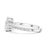 Elegant Pear-Cut Lab-Grown Diamond Ring with Pavé Band and Side Stones - Image 7