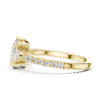 Elegant Pear-Cut Lab-Grown Diamond Ring with Pavé Band and Side Stones - Image 8