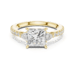 princess-cut lab-grown diamond ring
