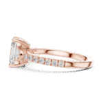 Radiant-Cut Trilogy Diamond Ring with Pavé Band - Image 12