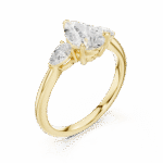 Pear-Cut Trilogy Diamond Engagement Ring - Image 5