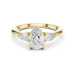 Pear-Cut Trilogy Diamond Engagement Ring