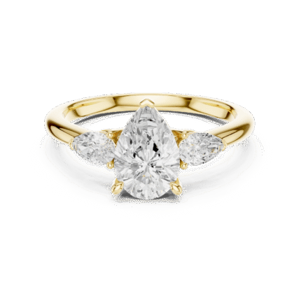 Pear-Cut Trilogy Diamond Engagement Ring