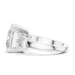 Princess-Cut Lab-Grown Diamond Three-Stone Ring with Tapered Baguette Side Stones - Image 10