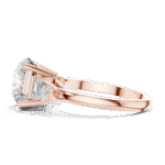 ROUND BRILLIANT CUT LAB GROWN DIAMOND THREE-STONE RING WITH TRILLION SIDE ACCENTS - Image 11
