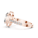 ELEGANT OVAL CUT LAB GROWN DIAMOND HALO ENGAGEMENT RING - Image 12
