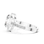 ELEGANT OVAL CUT LAB GROWN DIAMOND HALO ENGAGEMENT RING - Image 10