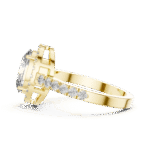 ELEGANT OVAL CUT LAB GROWN DIAMOND HALO ENGAGEMENT RING - Image 11