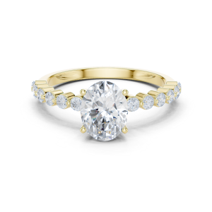 Oval Cut Lab Grown Diamond Engagement Ring