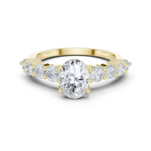Lab Grown Oval Diamond Engagement Ring