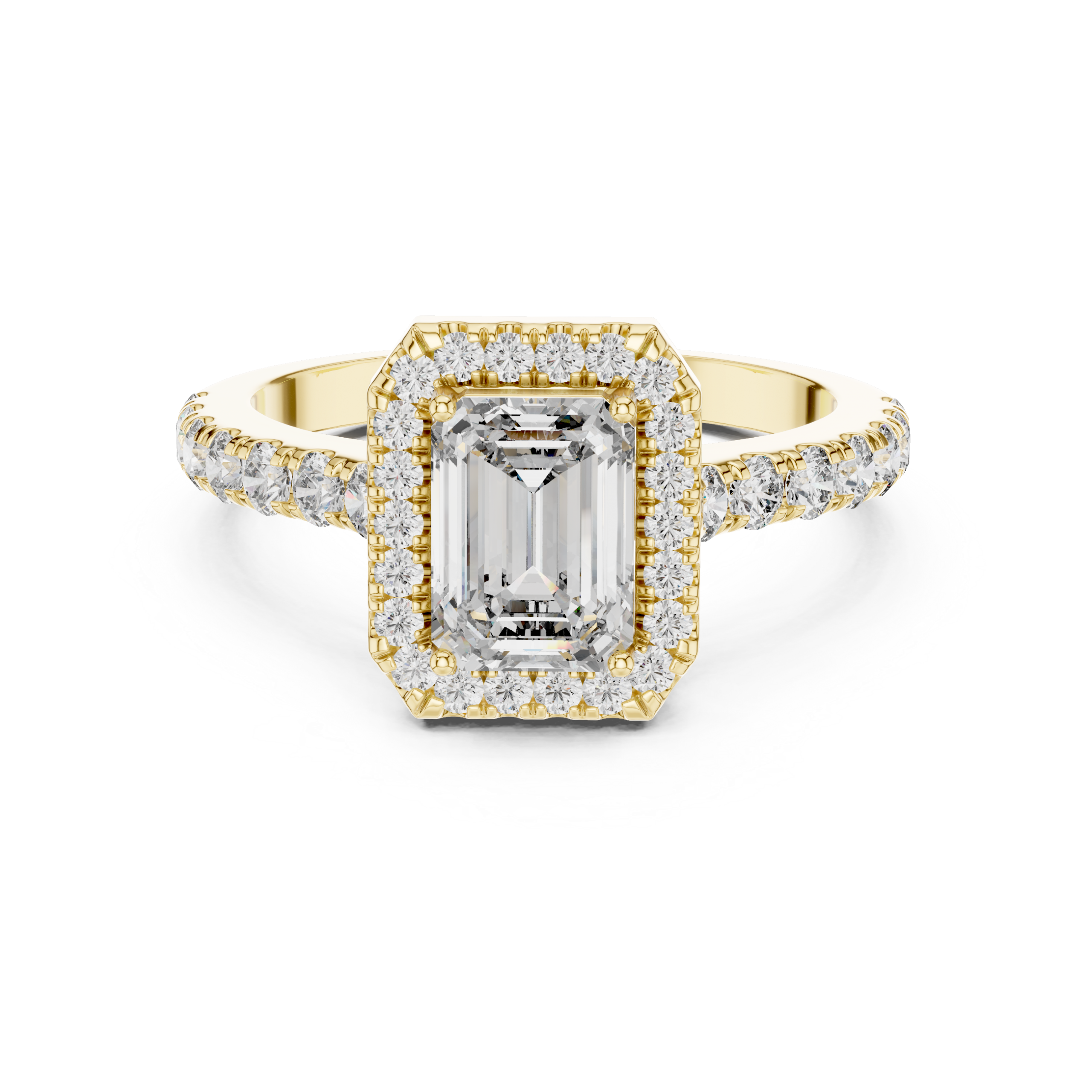Luxury Emerald Cut Lab Grown Diamond Ring