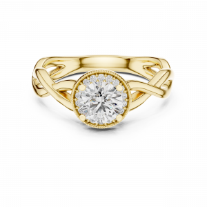 Infinity Twist Lab Grown Diamond Engagement Ring